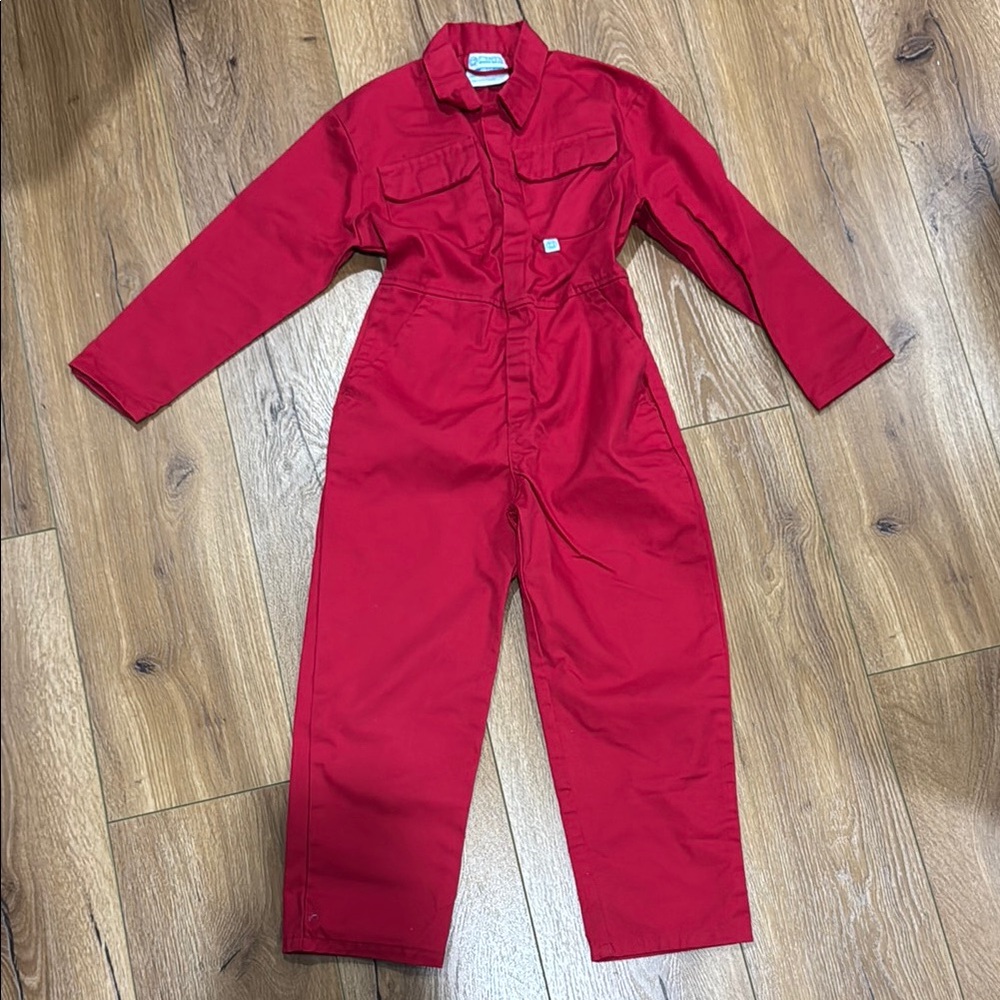 Striking Red Boys Jumpsuit. Can be Used for Halloween Costume